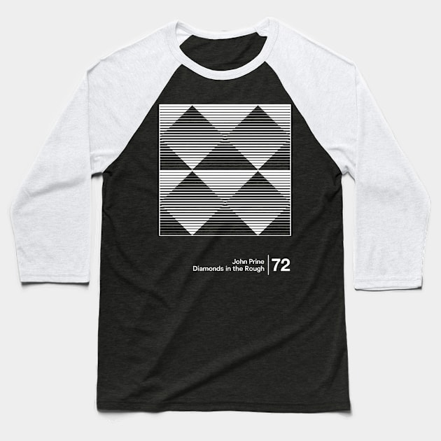 Diamonds In The Rough / Minimal Style Graphic Artwork Baseball T-Shirt by saudade